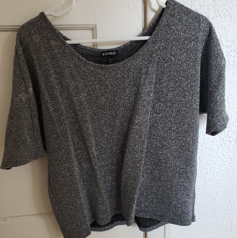 Sparkly Boxy Short Sleeve Shirt